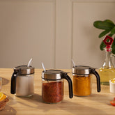 SpiceGlide - Glazen Kruiden Organizer met Lepel